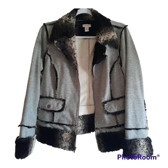 Chicos Sherpa Chic Sheena Fleece Jacket - Picture 1 of 3